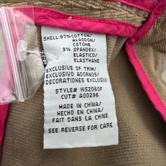 New True meaning corduroy embroidered floral jacket size Large New With Tags A7 - Picture 14 of 16